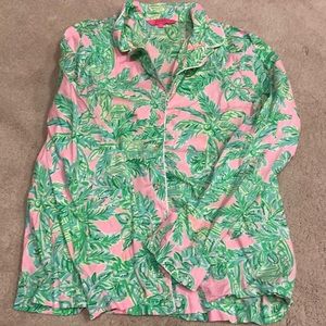 Lilly Pulitzer button down pajama top
